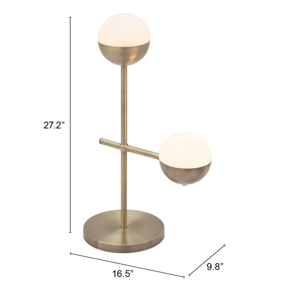 Waterloo Table Lamp White & Bronze