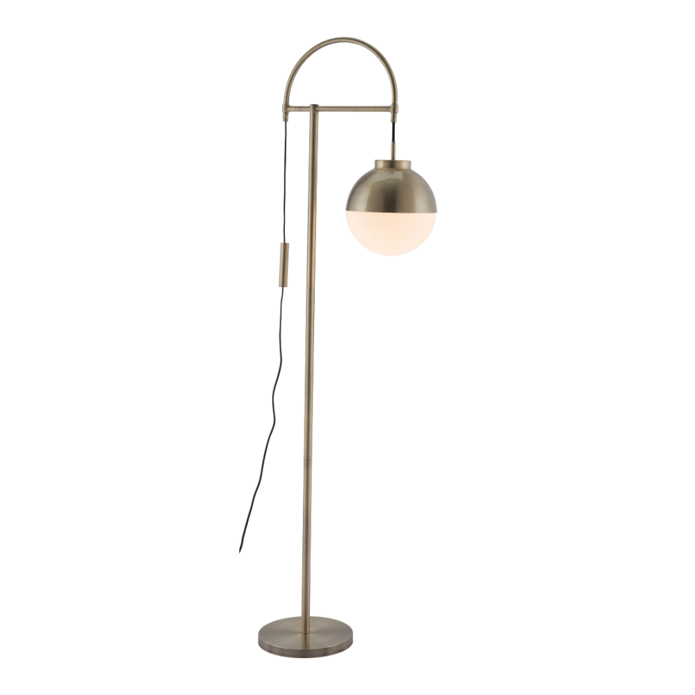 Waterloo Floor Lamp White & Bronze