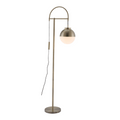 Waterloo Floor Lamp White & Bronze