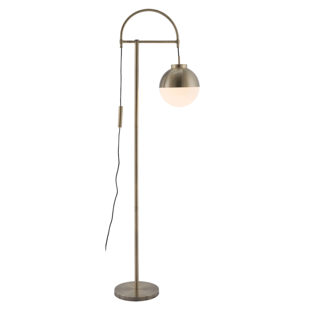 Waterloo Floor Lamp White & Bronze