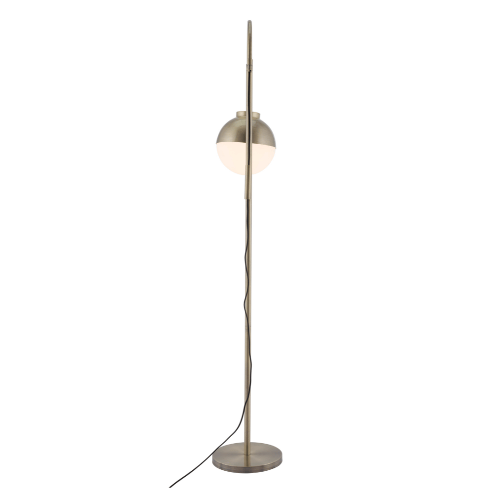 Waterloo Floor Lamp White & Bronze