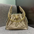 25C Runway Hippie Hobo Shoulder Bag Gray-Green 139889