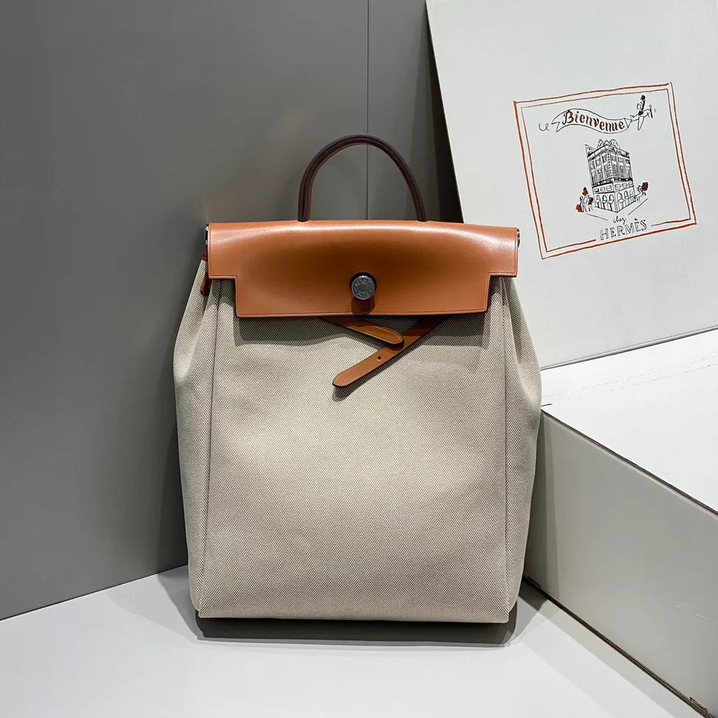 A Dos Zip 11.4 in Linen Backpack 13130080 Apricot
