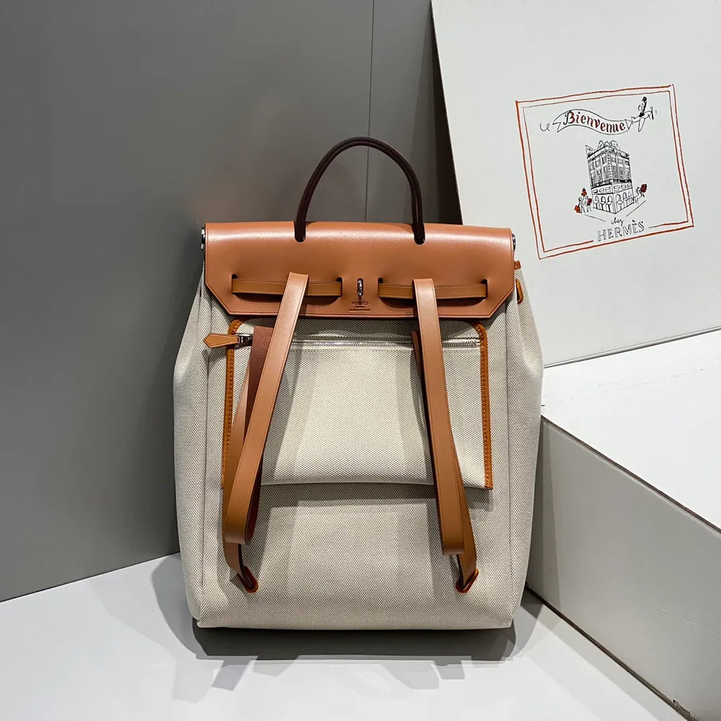 A Dos Zip 11.4 in Linen Backpack 13130080 Apricot