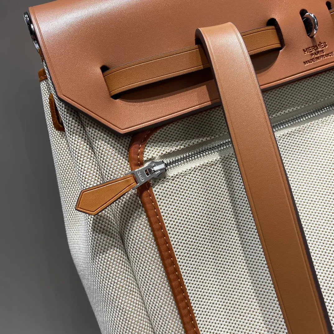 A Dos Zip 11.4 in Linen Backpack 13130080 Apricot
