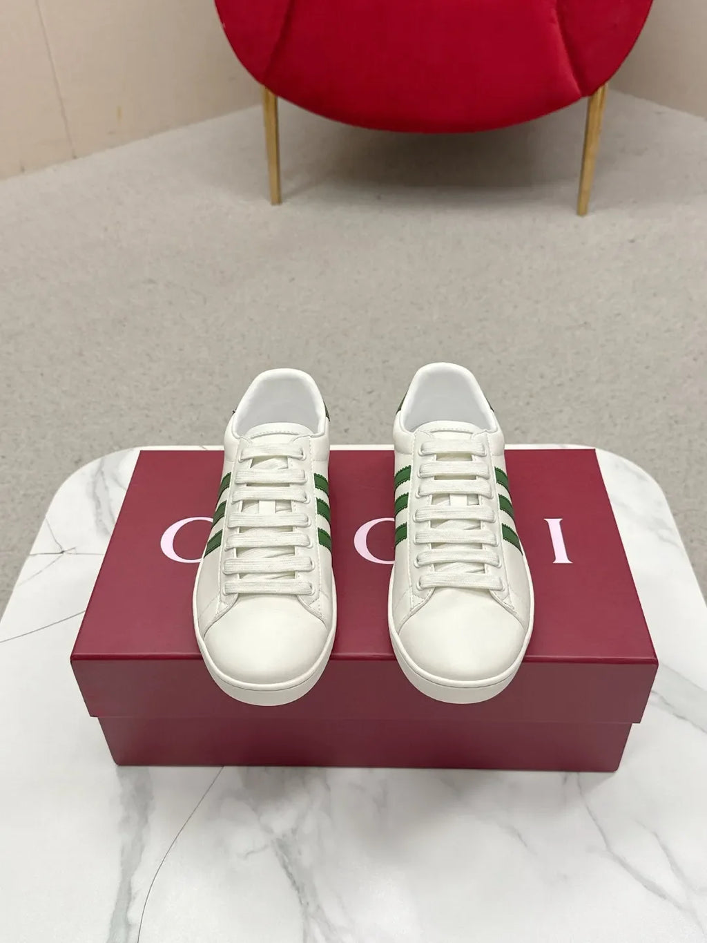 Adidas Gucci Unisex Leather Casual Sneakers
