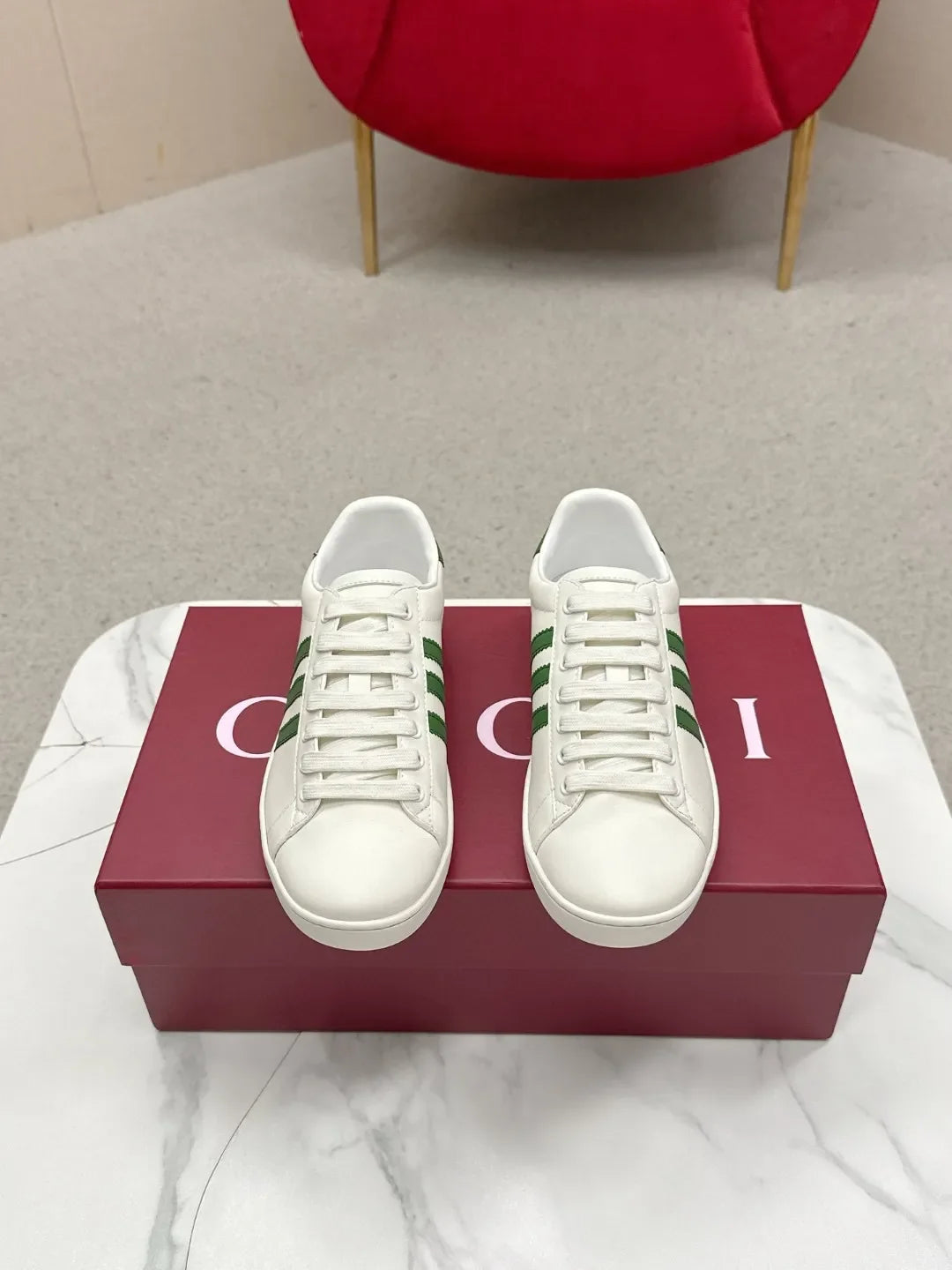 Adidas Gucci Unisex Leather Casual Sneakers