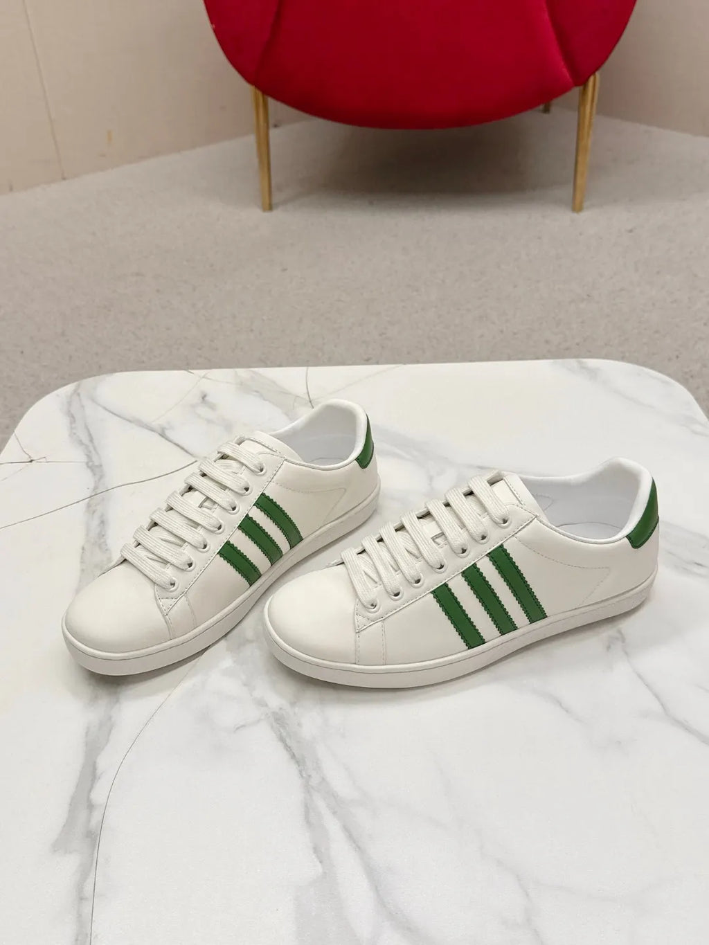 Adidas Gucci Unisex Leather Casual Sneakers