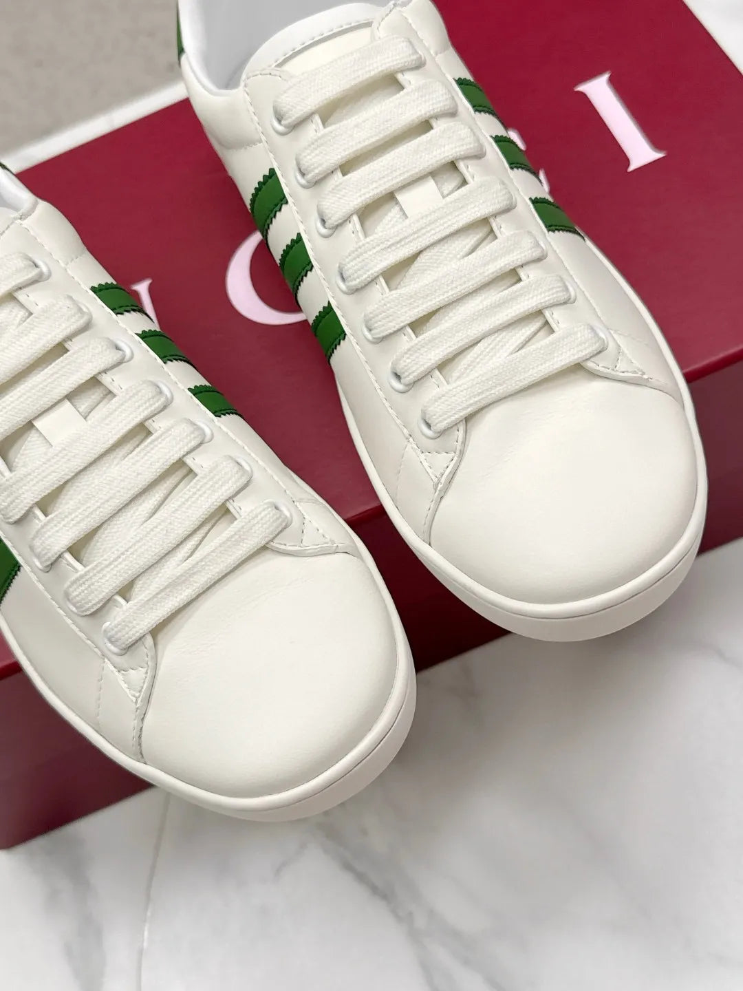Adidas Gucci Unisex Leather Casual Sneakers