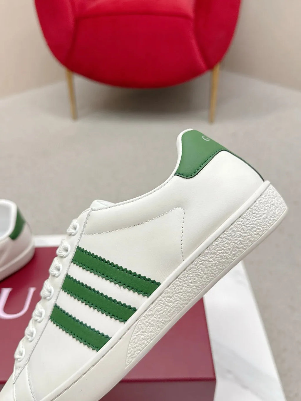 Adidas Gucci Unisex Leather Casual Sneakers