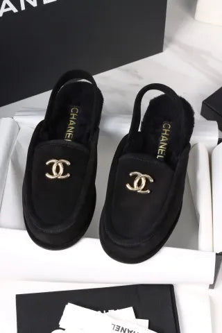 BEON 25K Black Plush Flats 305032