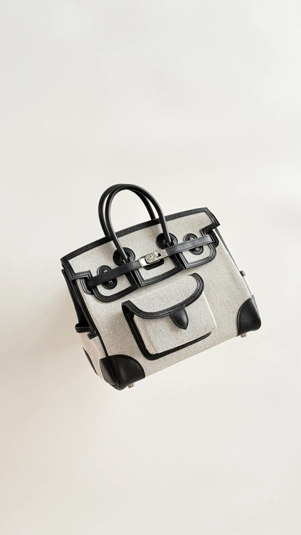 Birkin 25 Cargo Canvas 9.8 in Handbag 805220