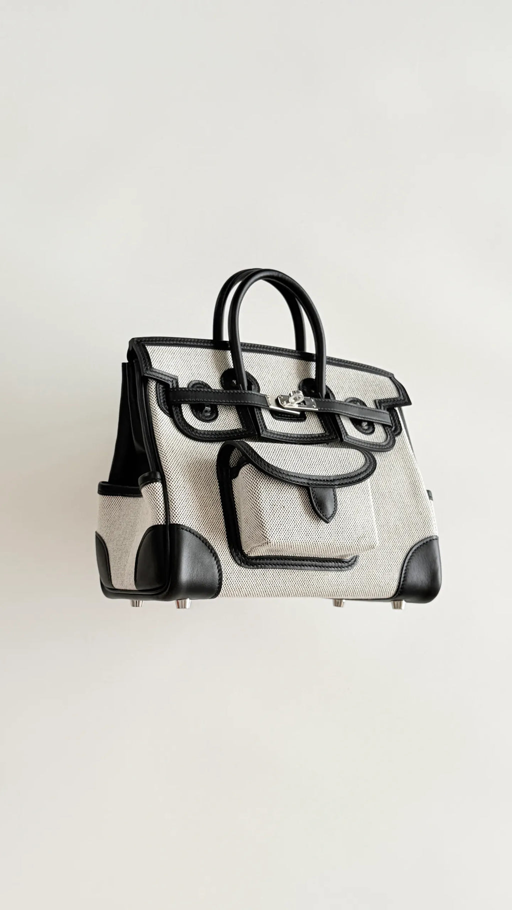 Birkin 25 Cargo Canvas 9.8 in Handbag 805220