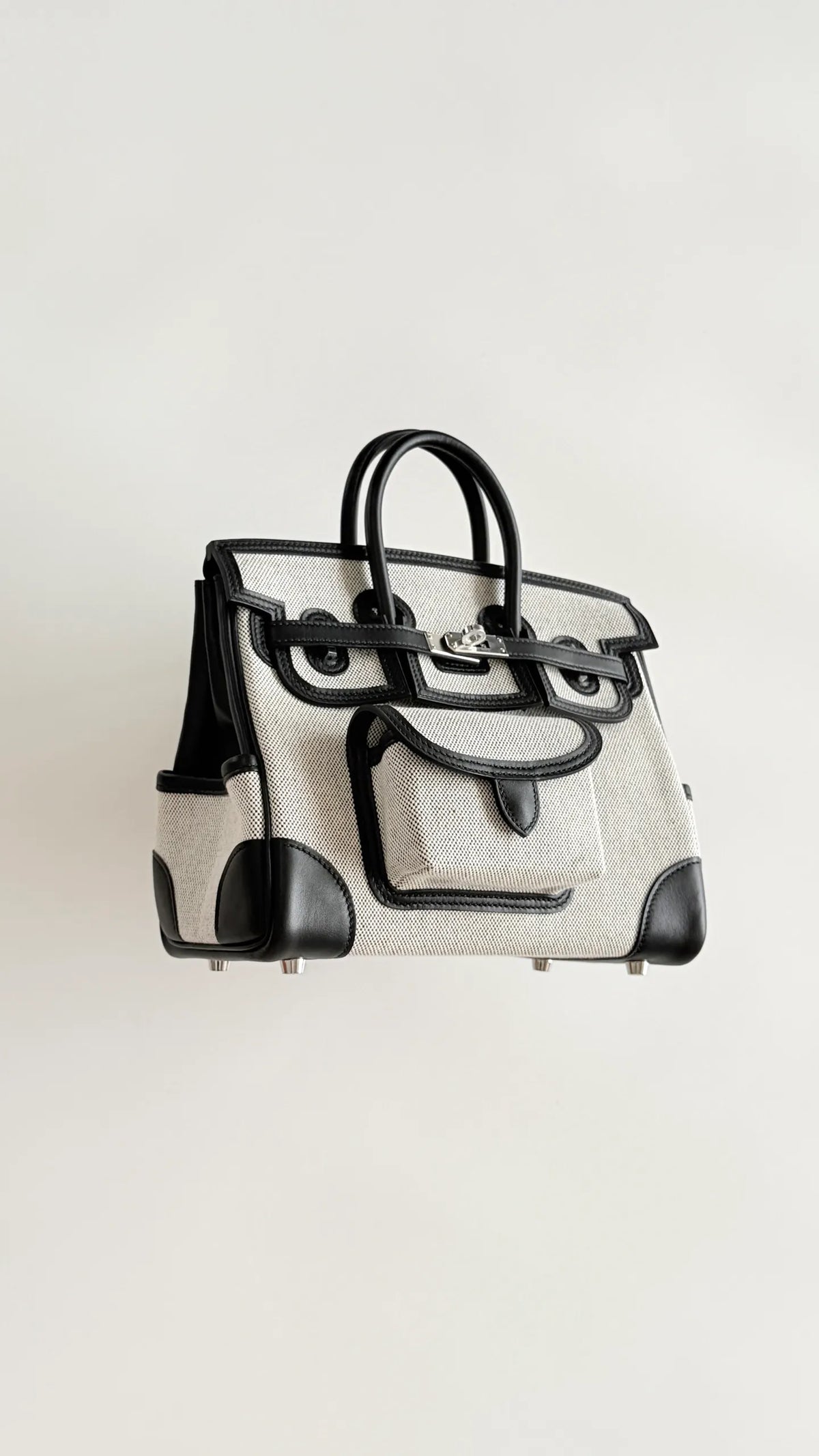 Birkin 25 Cargo Canvas 9.8 in Handbag 805220