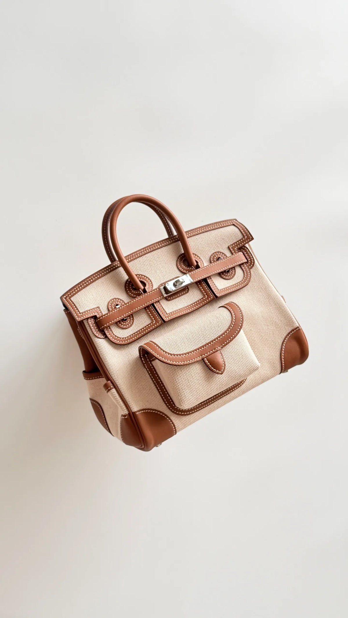 Birkin 25 Cargo Canvas 9.8 in Handbag 805225