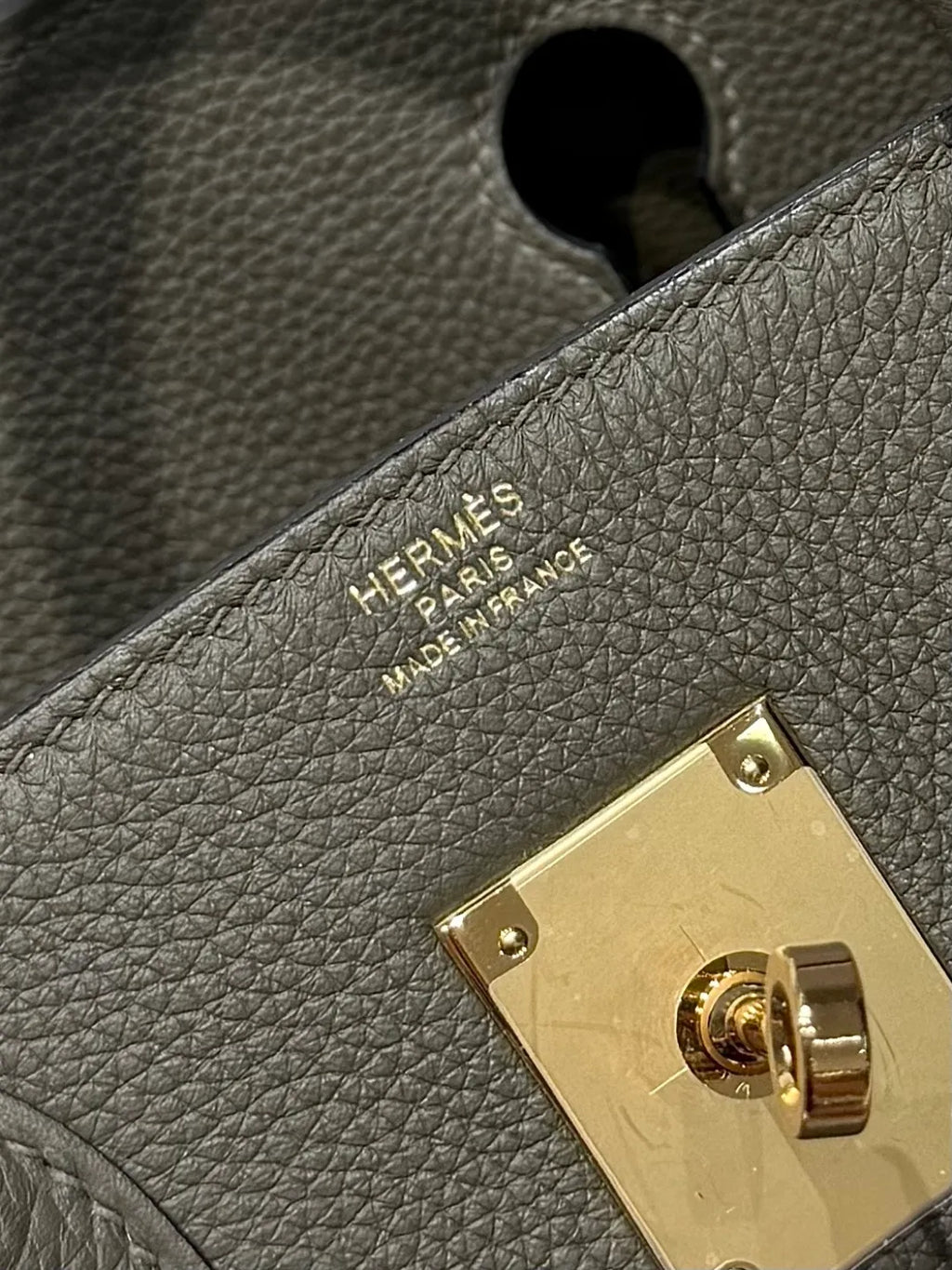 Birkin Togo Leather Handbag Vert Veronese