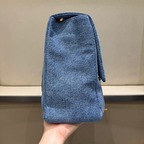 Blazy 26P Maxi Flap Denim Shoulder Bag 140085