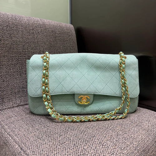 Blazy 26S Maxi Flap Suede Shoulder Bag