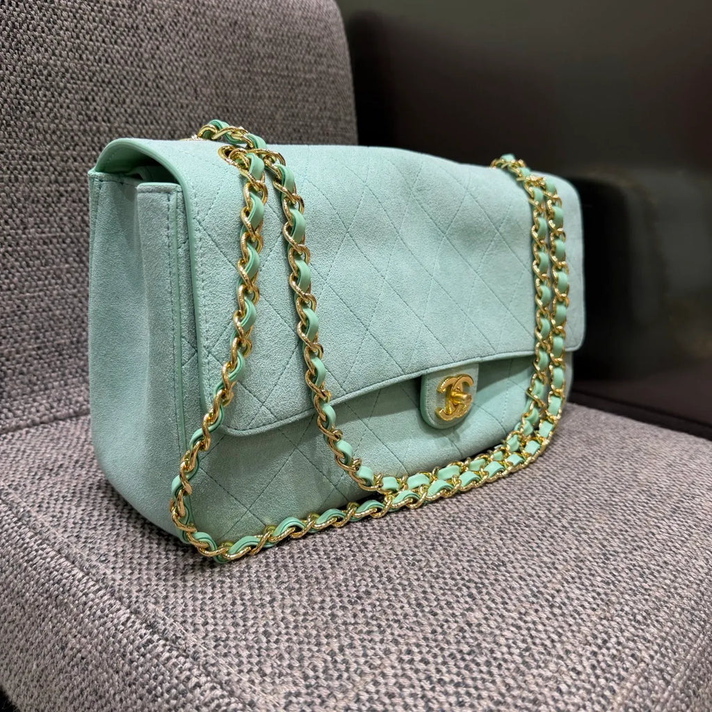 Blazy 26S Maxi Flap Suede Shoulder Bag