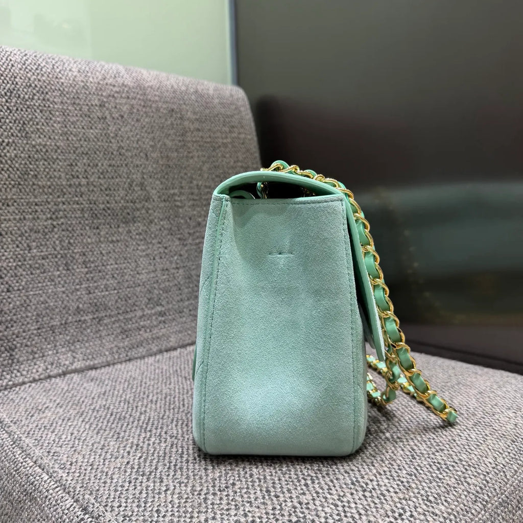 Blazy 26S Maxi Flap Suede Shoulder Bag