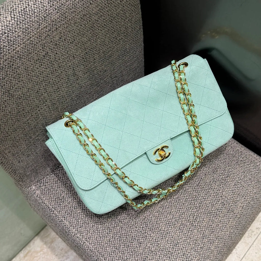 Blazy 26S Maxi Flap Suede Shoulder Bag