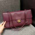 Blazy Maxi Flap Leather Shoulder Bag