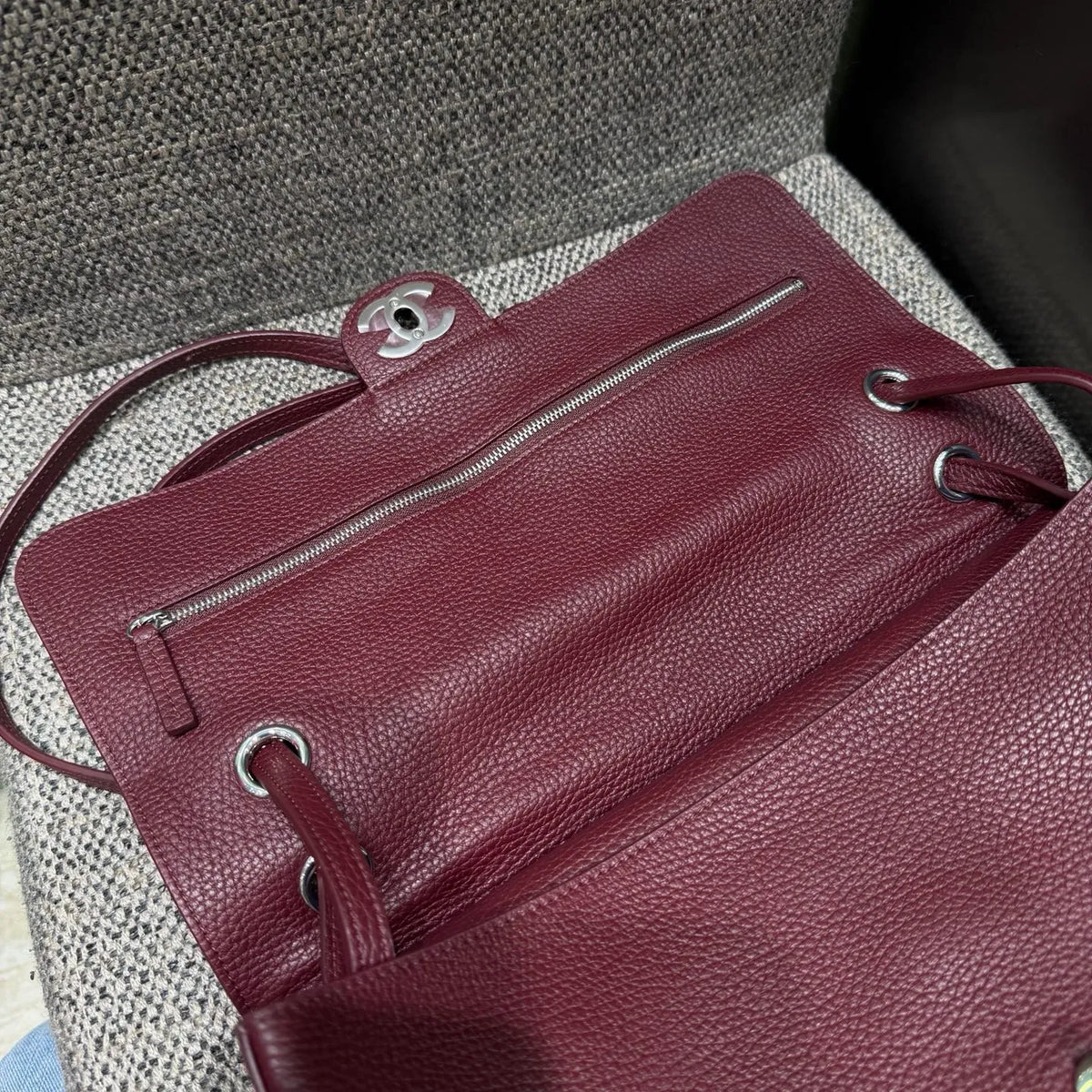 Blazy Maxi Flap Leather Shoulder Bag 140055