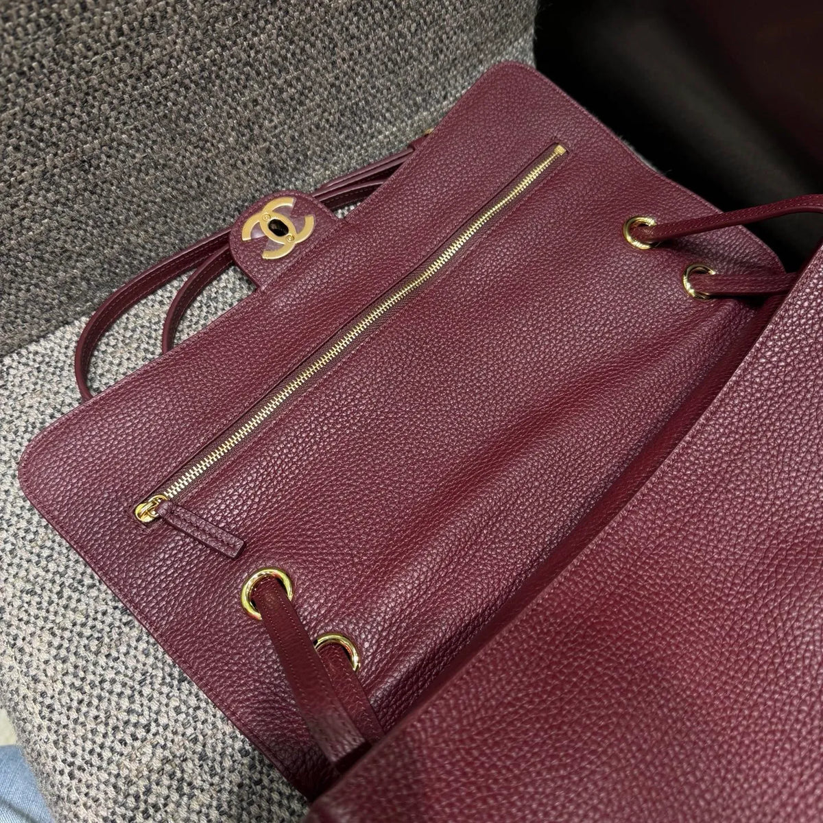 Blazy Maxi Flap Leather Shoulder Bag