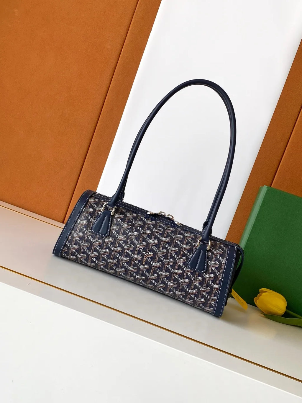 Bonbonniere Shoulder Bag Coated Canvas Leather 8039