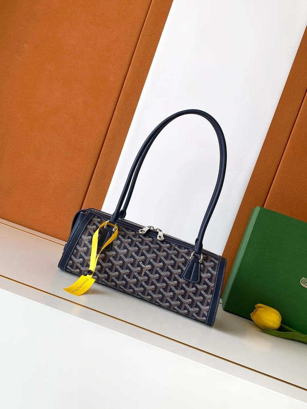 Bonbonniere Shoulder Bag Coated Canvas Leather 8039