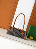 BONBONNIERE Trapezoidal Shoulder Bag Leather 8039