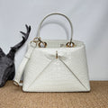 Bow-tie 11 in Crocodile Pattern Tote Bag 0737