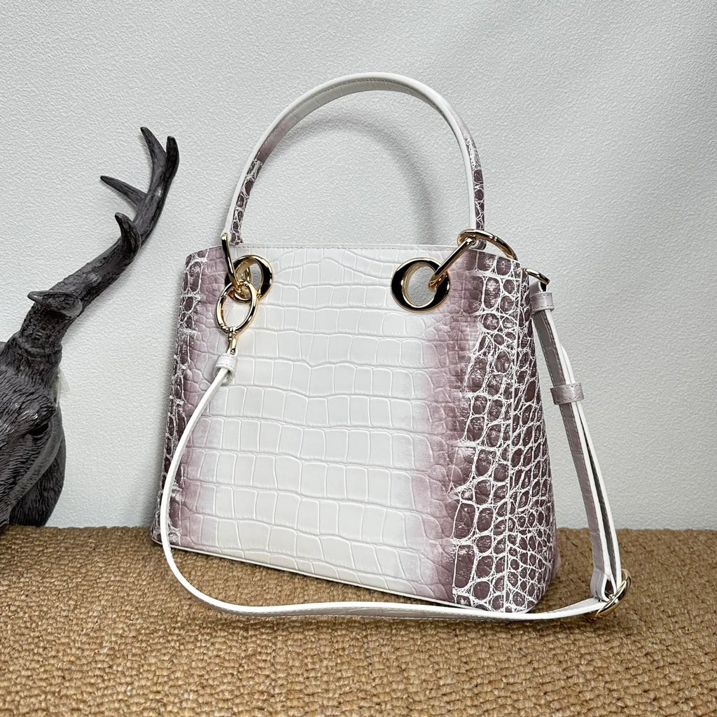 Bow-tie 11 in Crocodile Pattern Tote Bag 0737