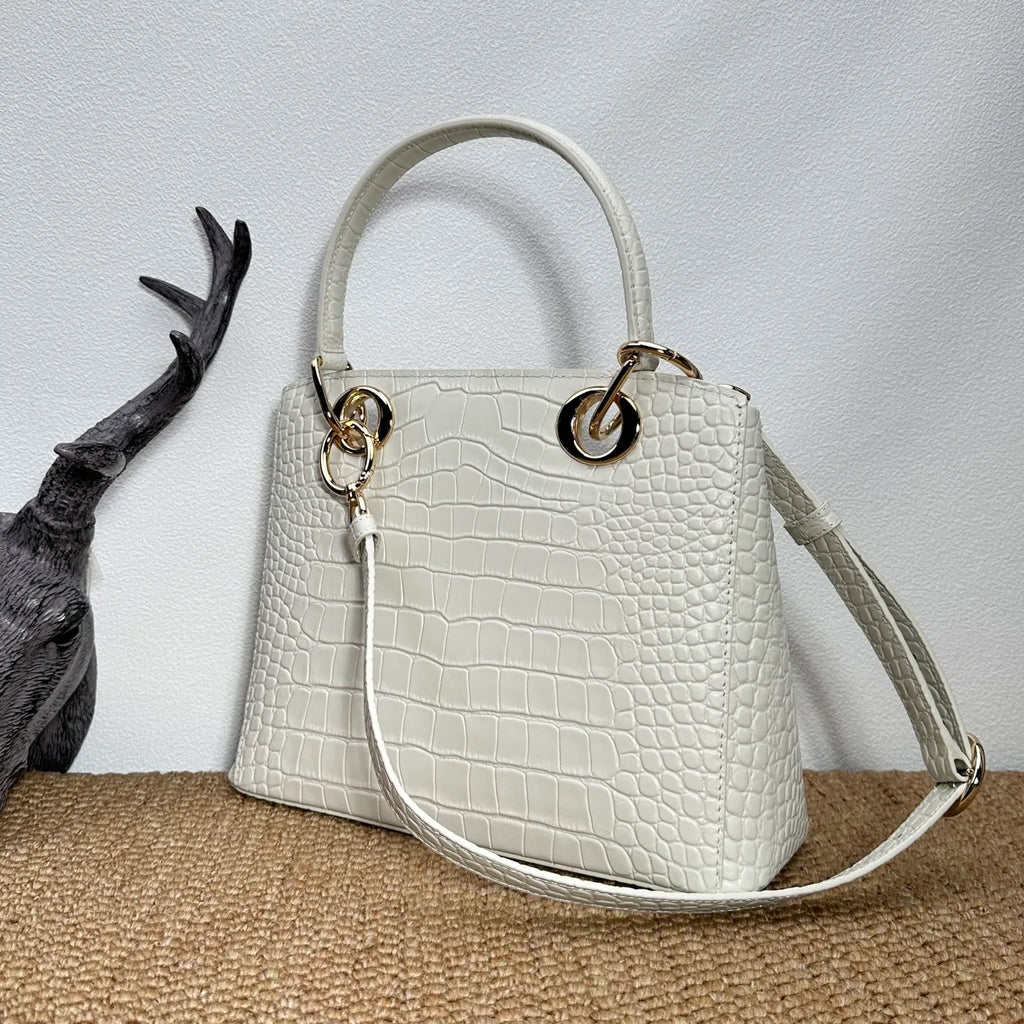 Bow-tie 11 in Crocodile Pattern Tote Bag 0737