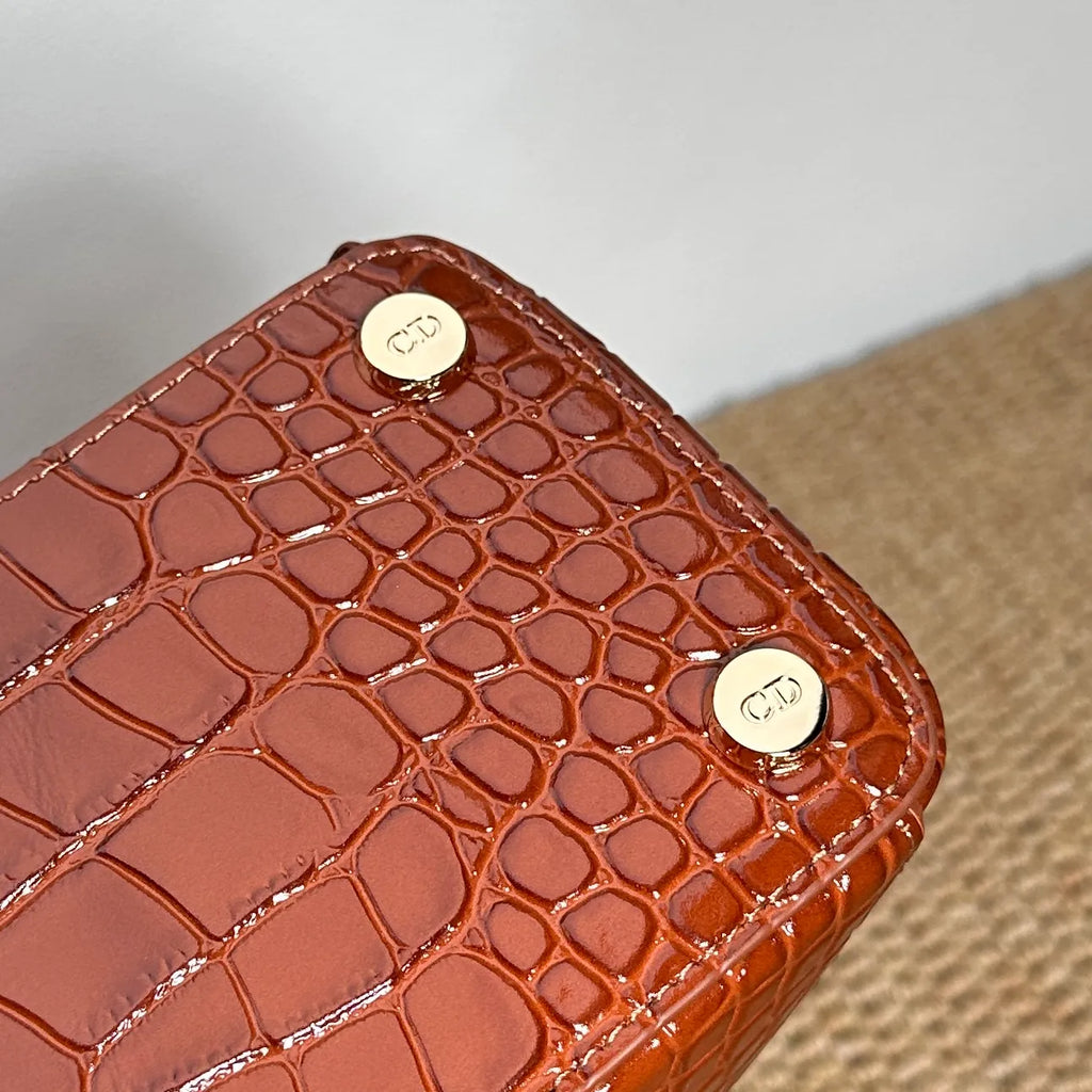 Bow-tie 11 in Crocodile Pattern Tote Bag 0737