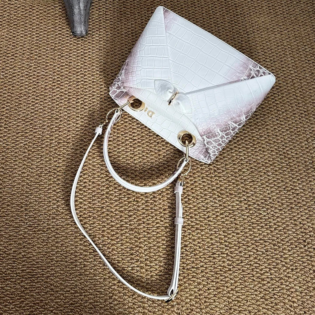 Bow-tie 11 in Crocodile Pattern Tote Bag 0737
