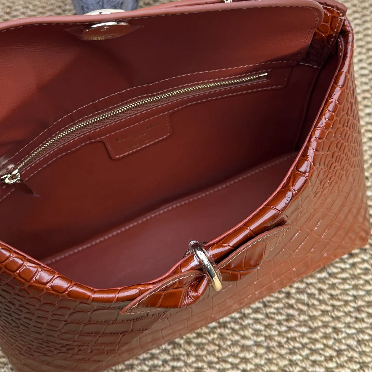 Bow-tie 11 in Crocodile Pattern Tote Bag 0737