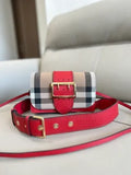 Burberry The Buckle Small Handbag Leather House Check 460160