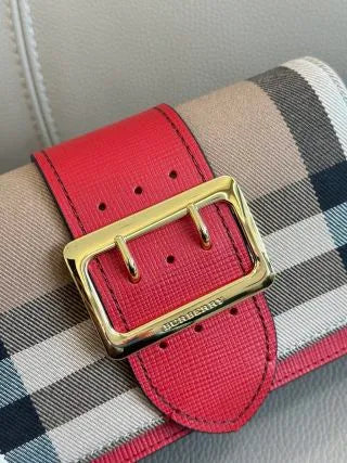 Burberry The Buckle Small Handbag Leather House Check 460160