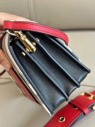 Burberry The Buckle Small Handbag Leather House Check 460160