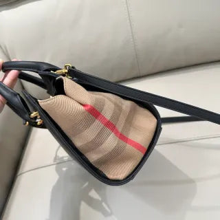 Burberry Vintage Check Canvas Leather Crossbody Handbag 23502050730