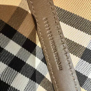 Burberry Vintage Check Cotton Leather Tote Handbag 203402050650