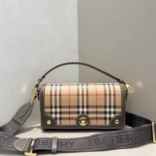 Burberry Vintage Check Small Shoulder Bag Calfskin Leather 167163