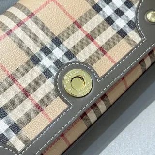 Burberry Vintage Check Small Shoulder Bag Calfskin Leather 167163