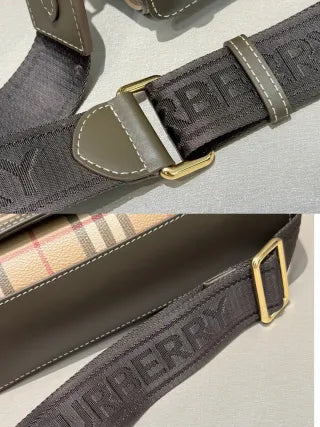 Burberry Vintage Check Small Shoulder Bag Calfskin Leather 167163