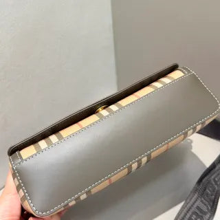 Burberry Vintage Check Small Shoulder Bag Calfskin Leather 167163