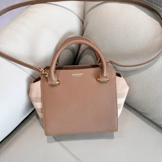 Burberry Vintage Check Tote Bag Canvas Leather 23502050730