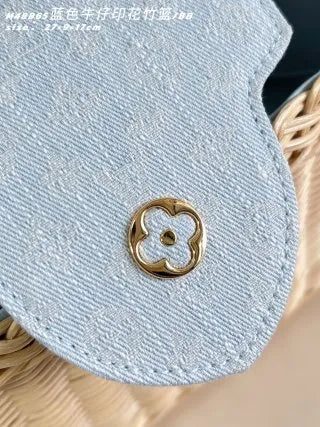 Capucines BB Denim Wicker 10.6 in Handbag M48865