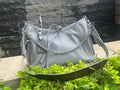 CarryAll Cargo Small Leather Handbag M12579 Gray