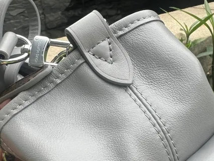 CarryAll Cargo Small Leather Handbag M12579 Gray